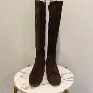 J McLaughlin Chic Brown Suede Women's Heeled Boots - size 8.5